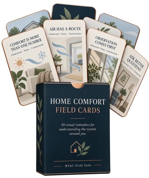 Home Comfort Field Cards — 30 Visual Reminders